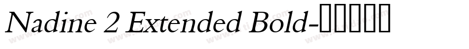 Nadine 2 Extended Bold字体转换